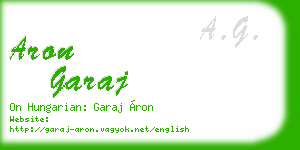 aron garaj business card